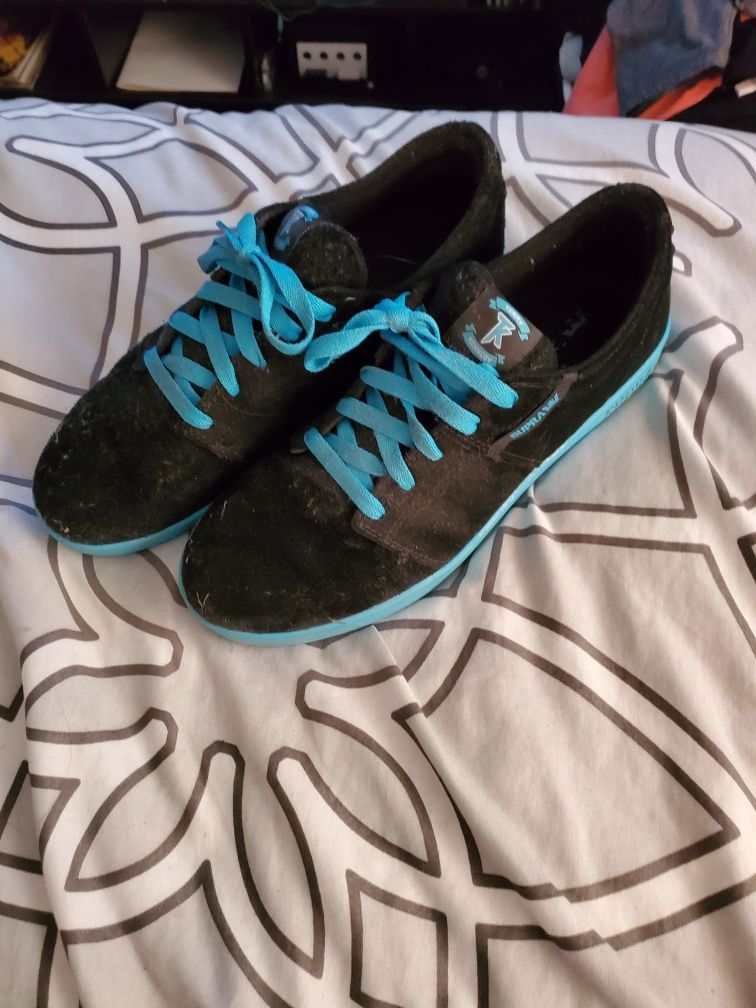 Men's size 13 Terry Kennedy Black and Blue Supra Skate Shoes