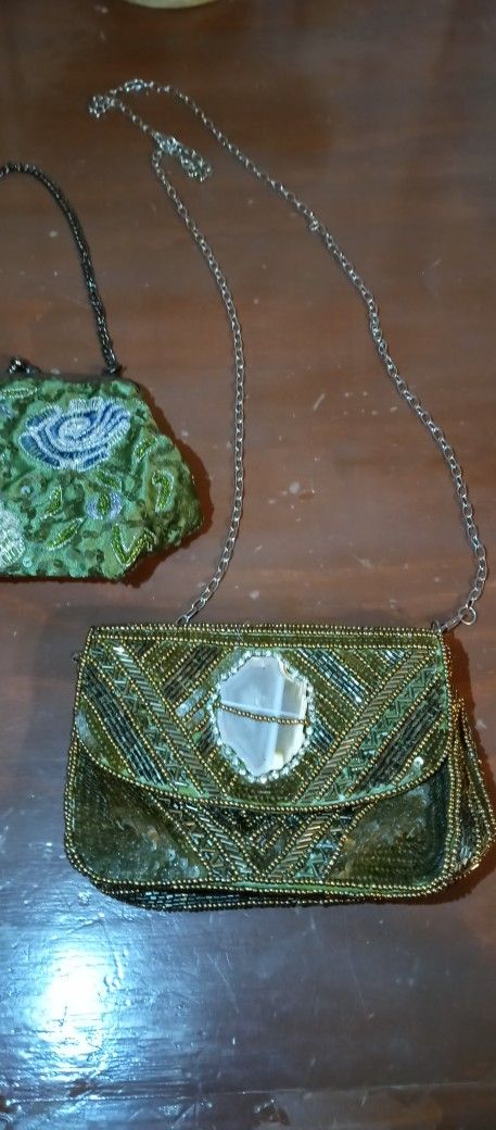 Vintage Evening Clutch Chain Link Shoulder Bag Purse