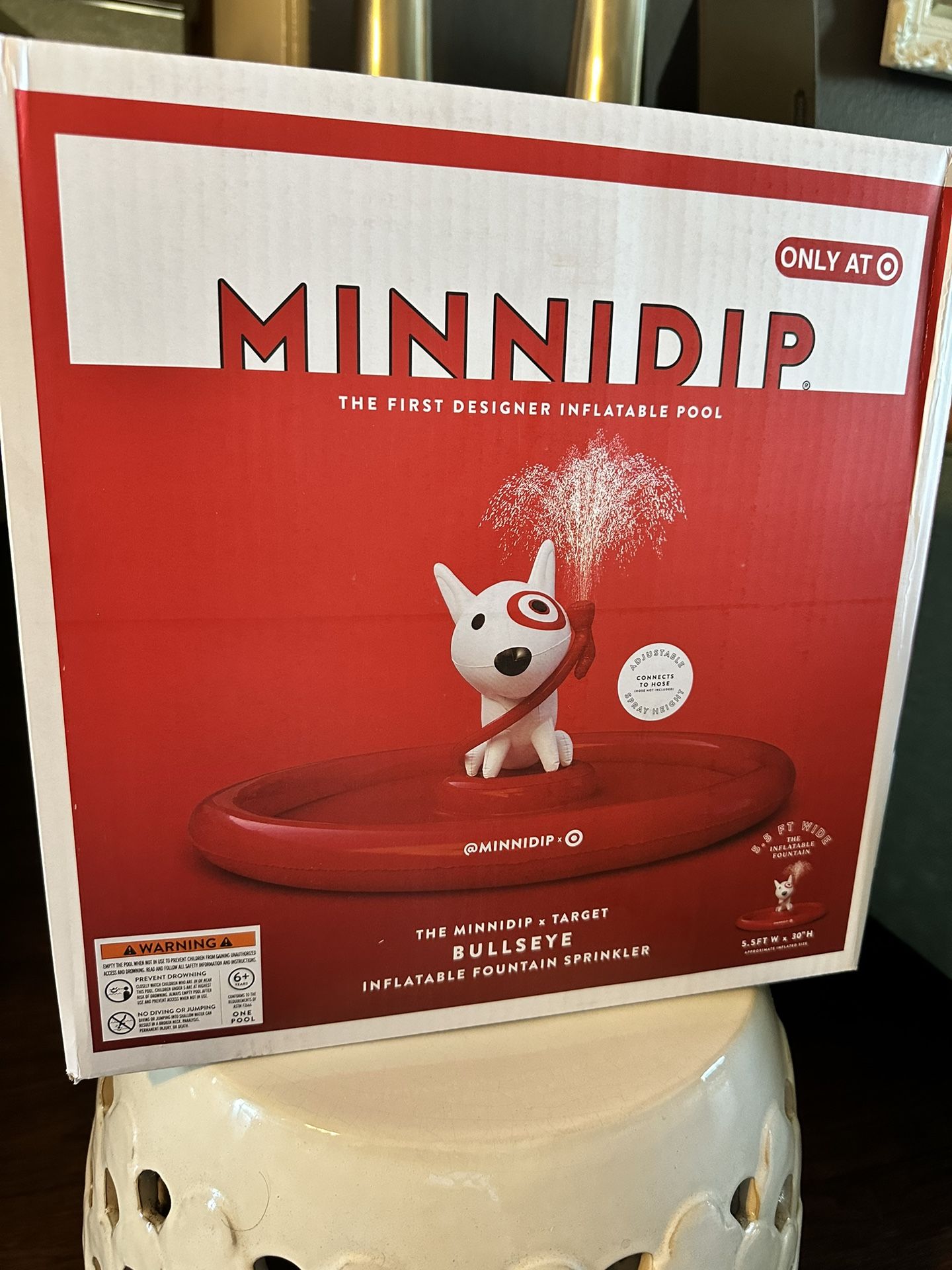 The MINNIDIP x TARGET Bullseye Sprinkler Fountain