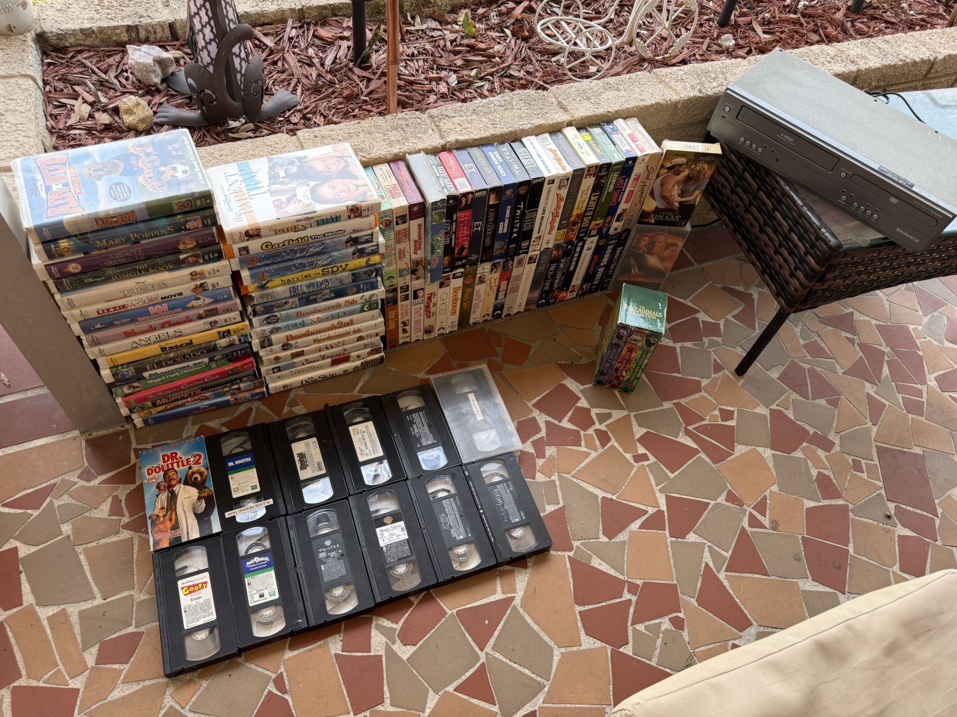 VHS Tape Collection W/ VHS/DVD Player (Make Offer)