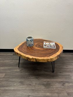 Monkey Pod Live Edge Coffee Table - Solid Wood - 36”