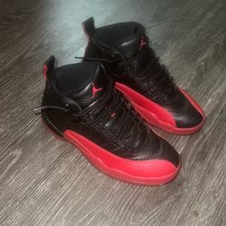 Red And Black Jordan 12 Men Size 7.5