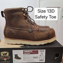 Red Wings Irish Setter Safety Toe Work Boots Size 13D