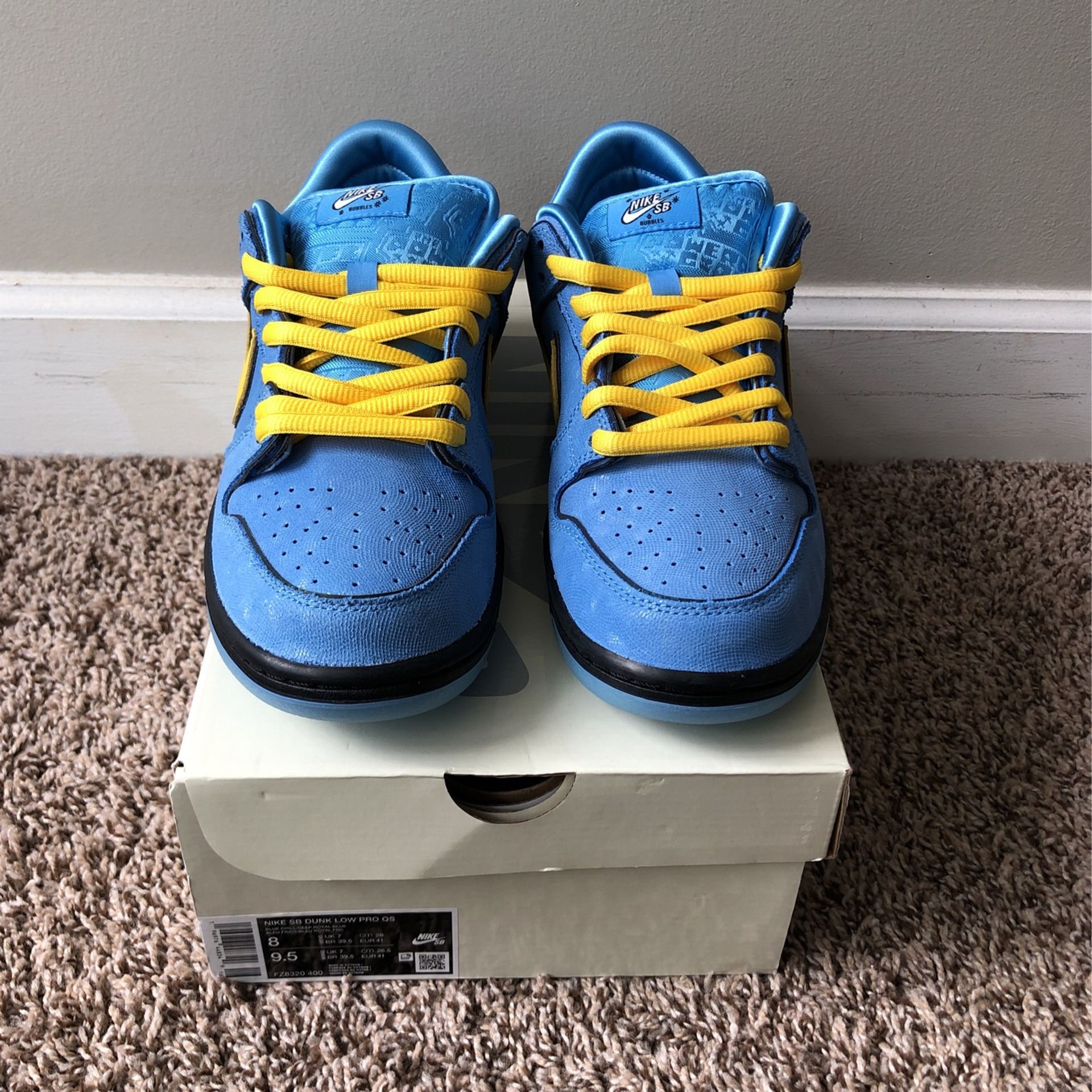 Nike SB Dunk Low Pro QS “Powerpuff Girls Bubbles ” Mens Size 8 DS 