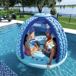 WOW Sports Pool Island Float With Canopy Brand New In Box
