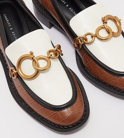 BRAND NEW Chain Link Loafers Women Oxford Shoes 