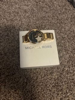 Michael Kors Gold-Tone Watch with Star Dial
