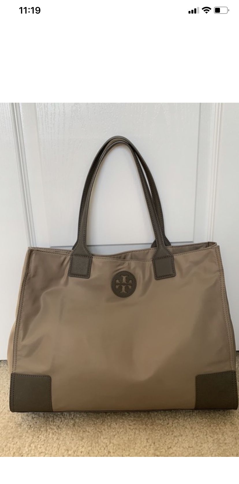 Tory Burch Ella Packable French Gray Tote