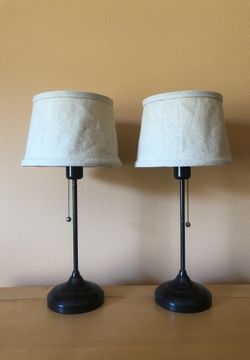 Pair of Ikea Table Lamps with shades