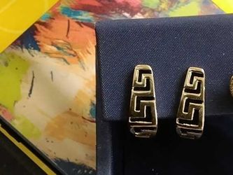 Double Stud Earrings Yellow Gold 14k (.585) 2.1 grams