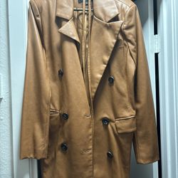 Brown leather Coat