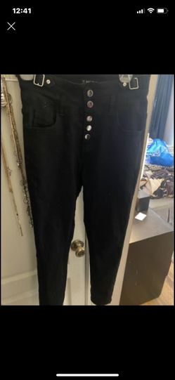 Ladies Women’s Black Denim Dressy Pants