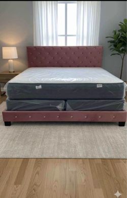 NEW QUEEN AND KING SIZE BED WITH PROMOTIONAL MATTRESS AND FREE DELIVERY ORDER HERE AND PAY UPON ARRIVAL