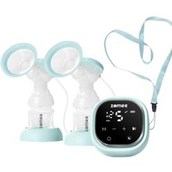 Zomee Z2 Double Electric Breast Pump – with Expression, Massage, and 2-Phase Modes - Rechargeable and Portable Wearable Breast Pump