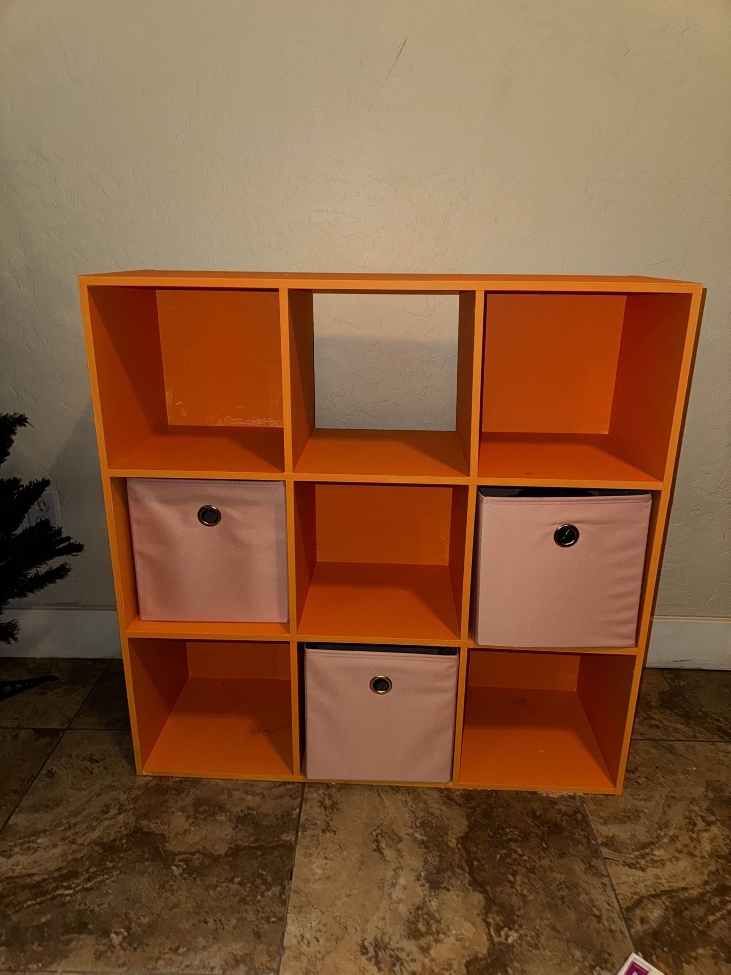 Orange Storage Cubbies