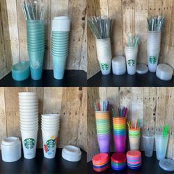 New large lot Starbucks, Contigo, TAL, and Manna Reusable Cups and Water Bottles