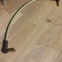 Fender Deluxe Series Right Angle to Right Angle Instrument Cable - 1 foot Tweed