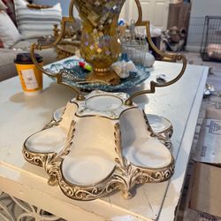 This is a Real Capodimonte porcelain oyster server.