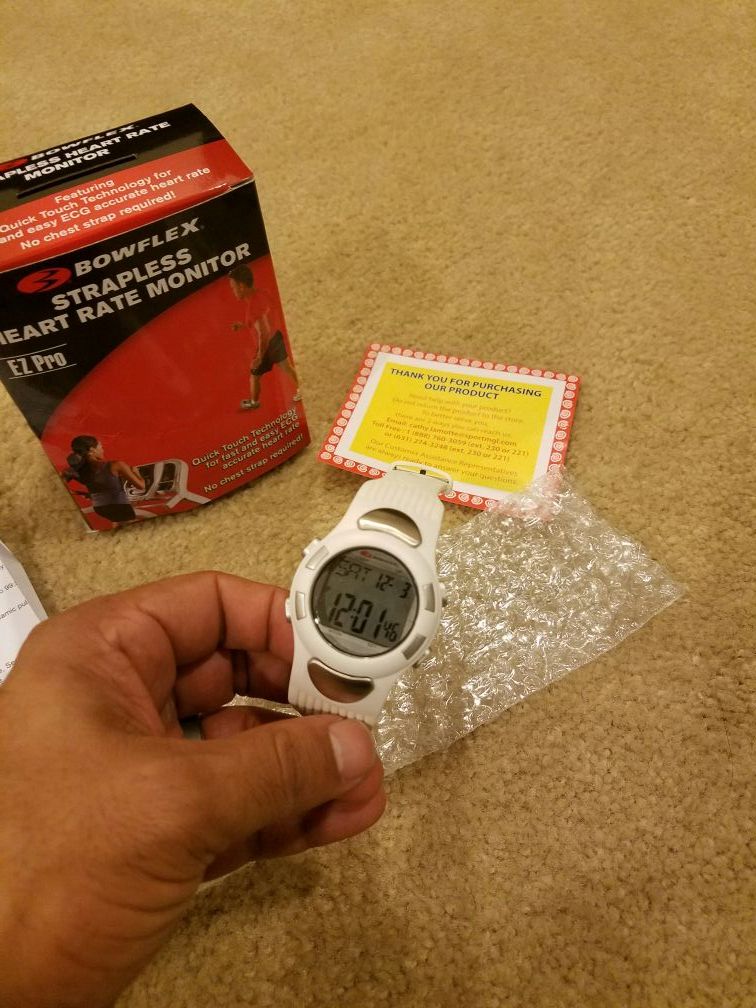 Bowflex Active Watch with strapless Heart Rate Monitor- BRAND NEW SEALED IN BOX UNOPENED UNUSED - WHITE COLOR - WITH LED BACKLIGHT