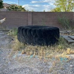 Free - GIANT TRACTOR TIRE 96” X 36” - Playground? Not Sure What For 