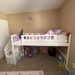 Bunk Bed with Slide and storage