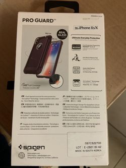 Iphone x xs defender case with tempered glass screen protector