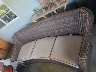3 seater wicker sofa