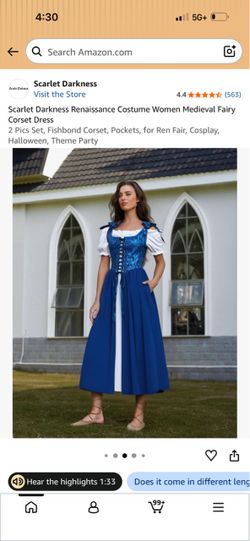Scarlet darkness renaissance size 8 women