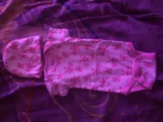 New born onesie and benie