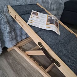 XCVBDE Adjustable Wooden Pet Ramp with Non-Slip Surface