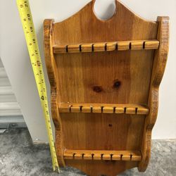 Wall Mounted Wooden Key Holder Hangers Storage 21 Key Hooks