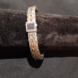 John Hardy Saffire Bracelet Size 7.5 To 8 Silver Men