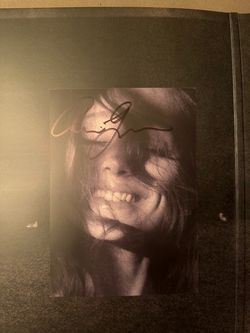 SIGNED Ariana Grande Petal Translucent Pearly White LP Vinyl Full Signature