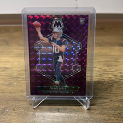Drake Maye Panini Mosaic Purple Rookie /49 NFL Sports Card