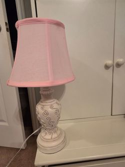 Pink girls small bedside lamp