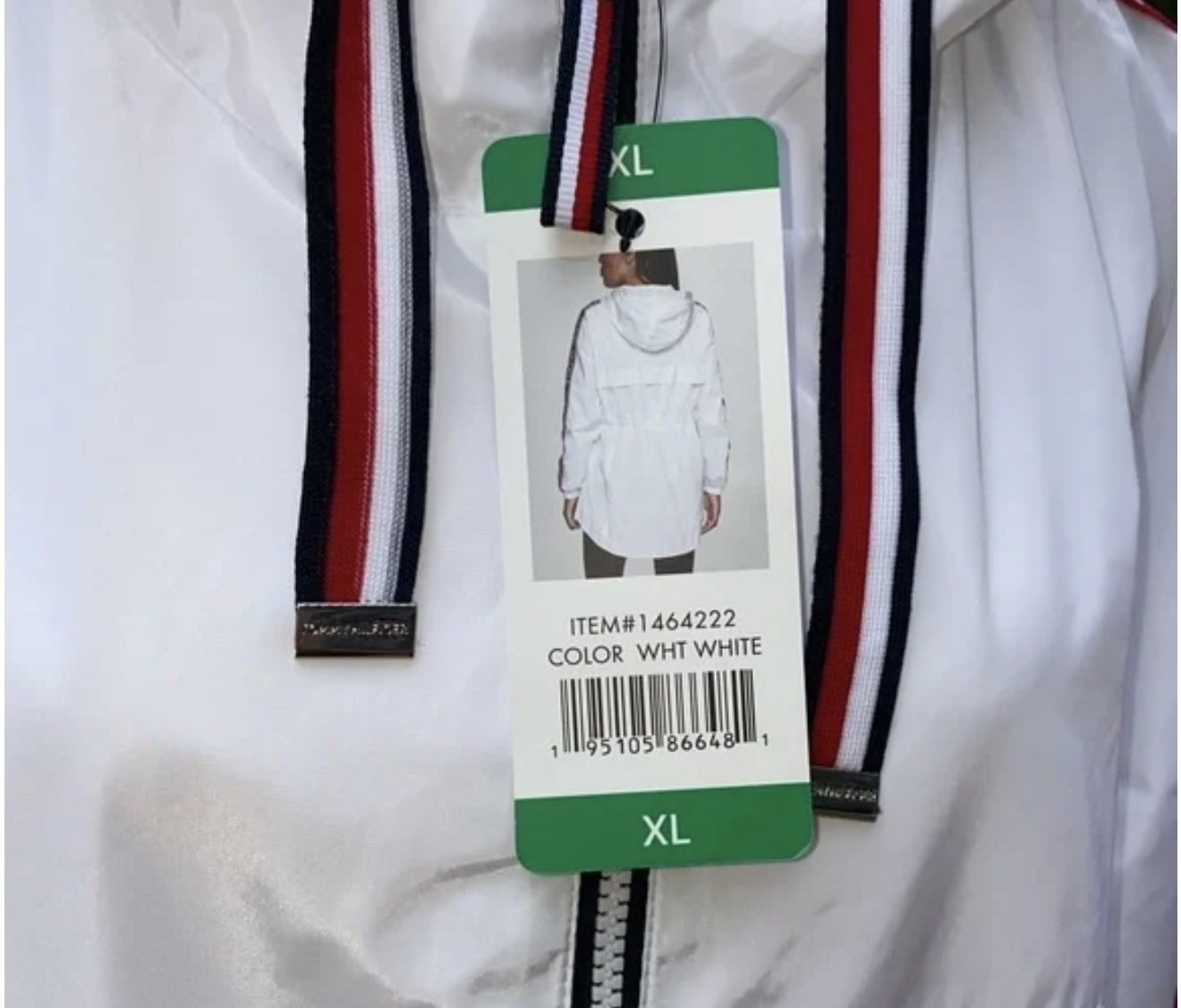Tommy Hilfiger White Windbreaker Jacket