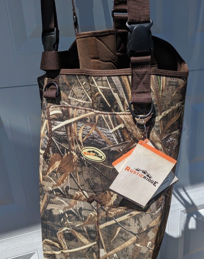 New! Rustic Ridge 1000 Gram 3.5ml Neoprene Camouflage Wader- Size 11 ...
