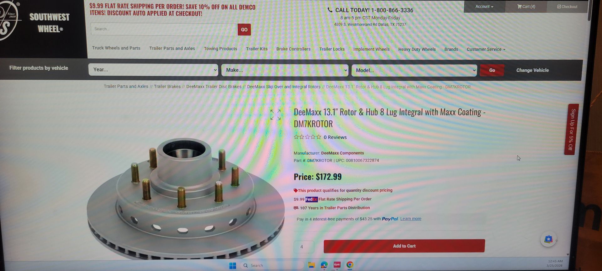 Trailer disc brake 13" deemaxx