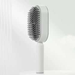 Self-Cleaning Hair Brush with Scalp Massage – One-Press Detangler for Easy Hair Removal