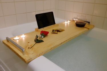 Custom Wood Bathtub Relaxation Tray BurkeBuilding Perfect Gift!!!