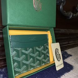 Goyard Saint Sulpice Card Holder - Green/Box Included 