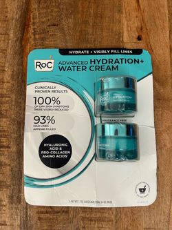 ROC 2 in 1 Advanced Hydration + Water Cream Moisturizer 1.7oz Jar 2-Pack