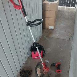 Bauer 20v Weedeater & Hammer Drill + 2 Batteries & Charger & Bag $120obo