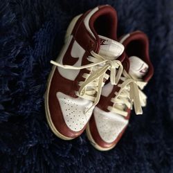 2023 Women’s Nike Dunk Low Premium Vintage Red / White / Coconut Milk Shoes