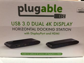 Plugable USB 3.0 Dual Monitor Horizontal Docking Station (model UD-3900H)