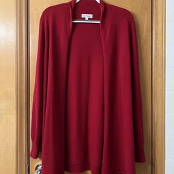 Neiman Marcus Red Cashmere Cardigan Sweater - LIKE NEW!!!