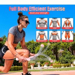 Battle Rope Ropeless Exercise Equipment Chest Arm Home Gym Pink