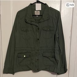 St John’s Bay Forrest Green Utility Jacket… Size L