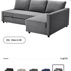FRIHETEN sleeper sectional,3 seat w/storage, Skiftebo dark gray - IKEA