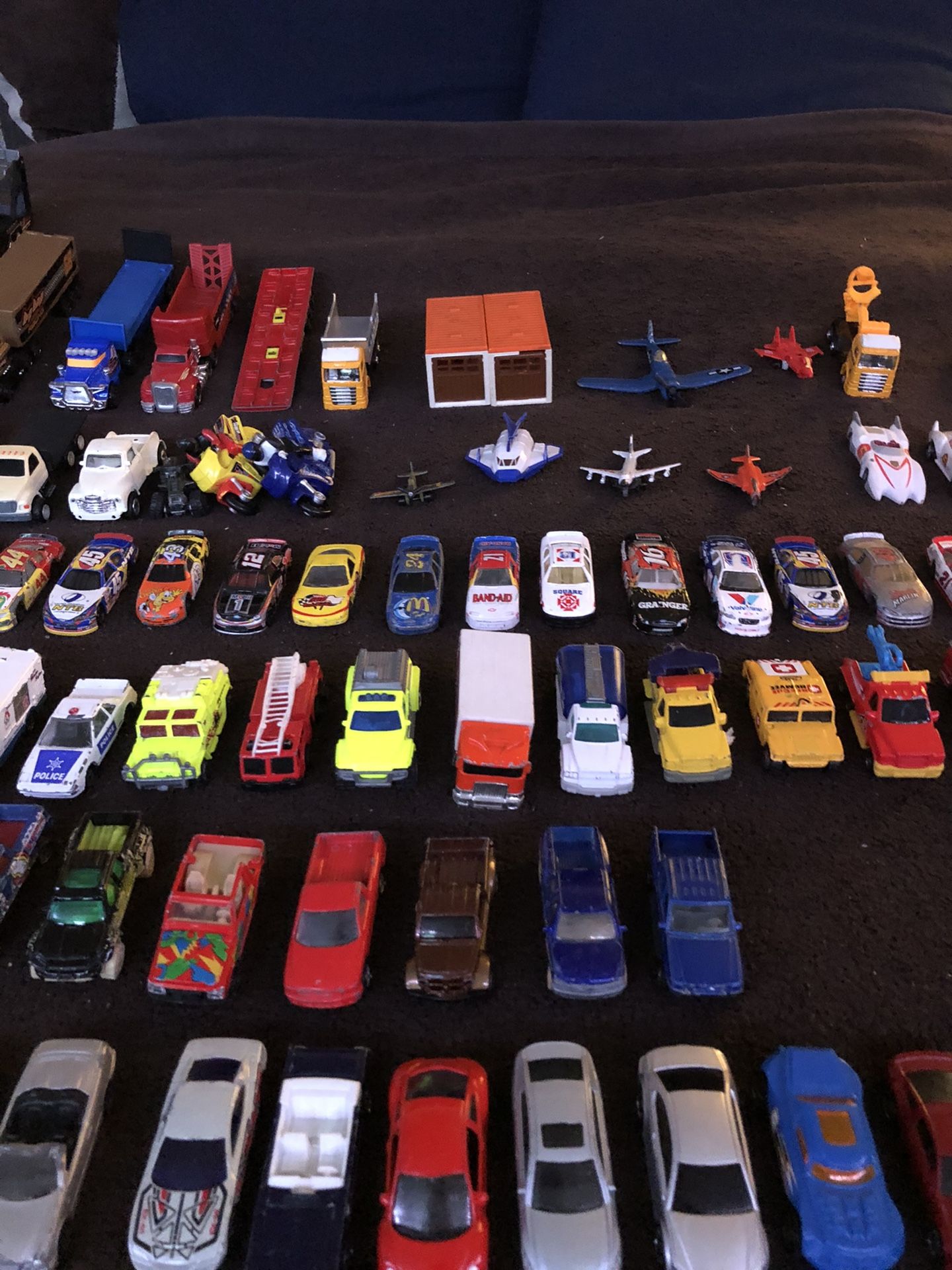 Toy cars, planes, trucks